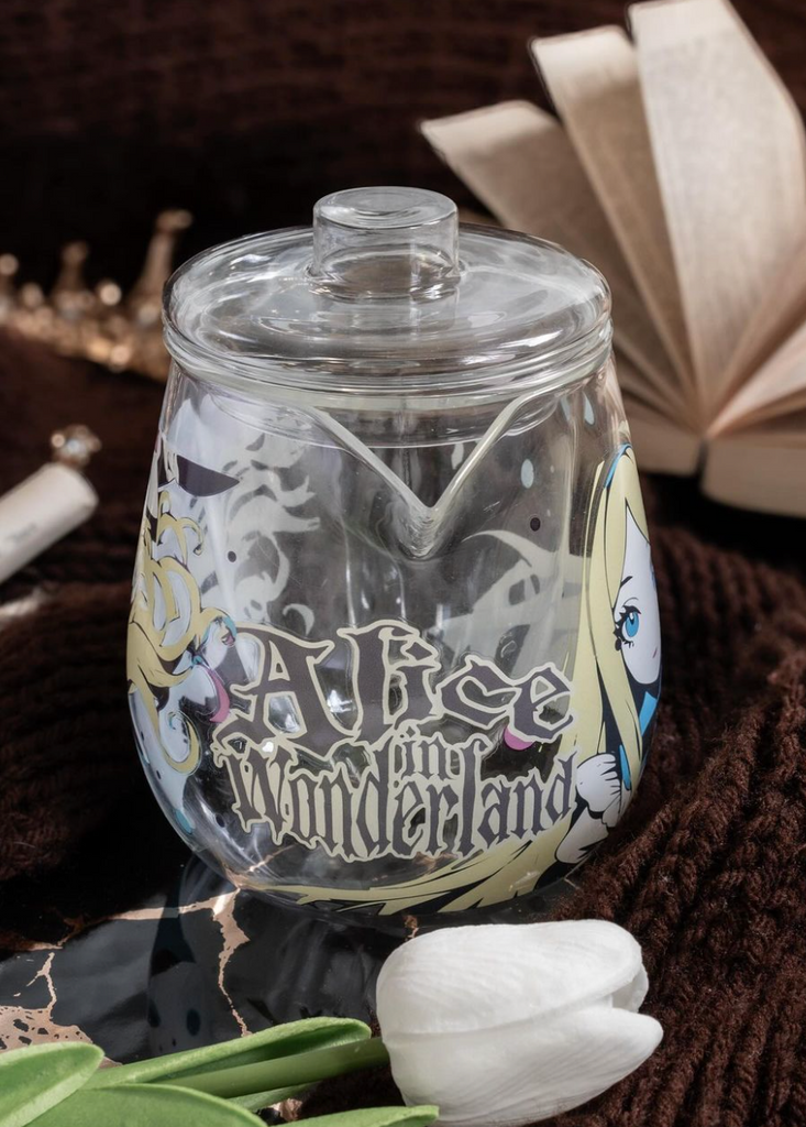 Alice in Wonderland Glass Teapot